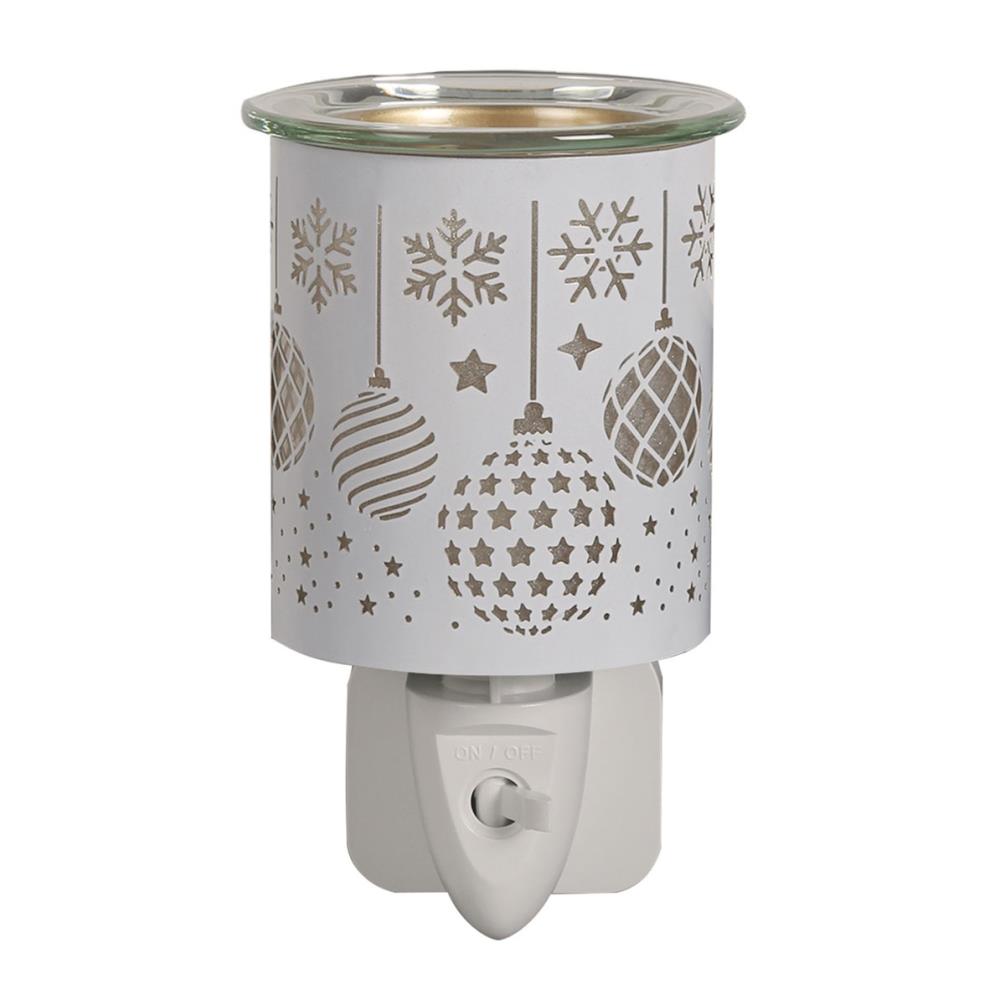 Aroma White & Gold Baubles Plug In Wax Melt Warmer Extra Image 1
